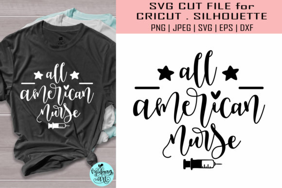 All American Nurse 4th of July Graphics
