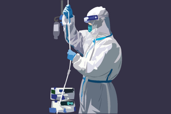 Covid-19 Patient Nurse Graphics