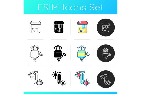Medical Diagnostic Cons Set: Graphics and Icons for Editorial Design