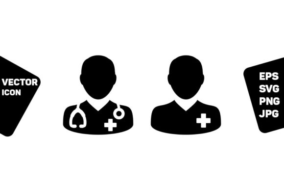 Medical Health Care Icon Vector Male Doc Graphics