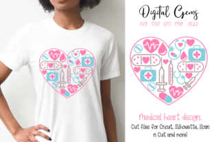 Medical Heart Design for Crafts and Graphics