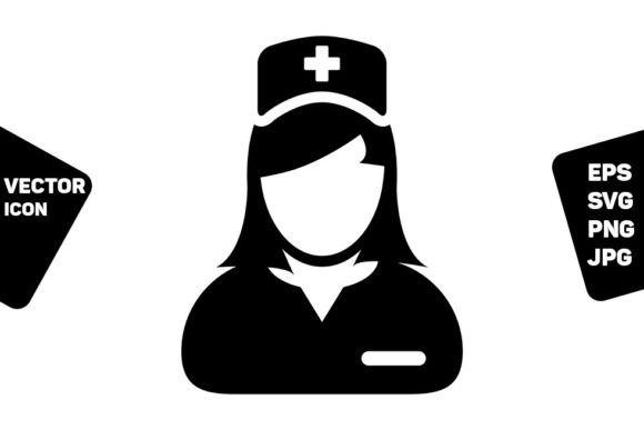 Medical Icon Vector Nurse Female Avatar