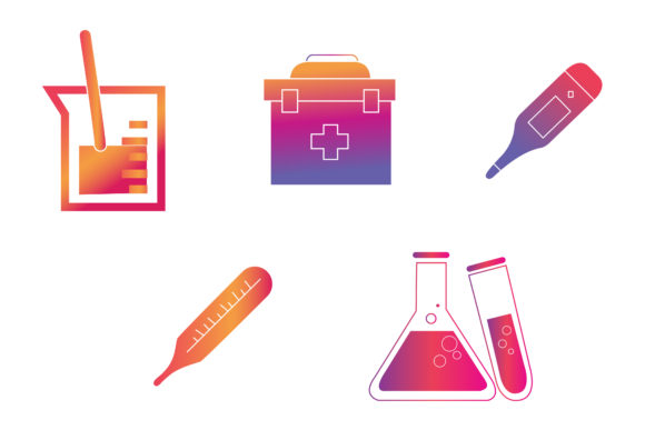 Medical Test Equipment Illustration Graphics and Icons