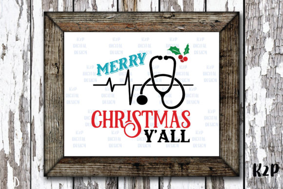 Merry Christmas Y All Nurse Stethoscope Graphics