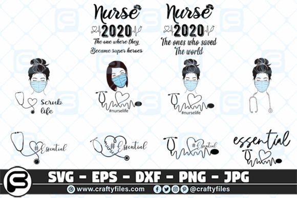 Nurse Bundle Essential Scrub Life: Graphics & Crafts for Real Business