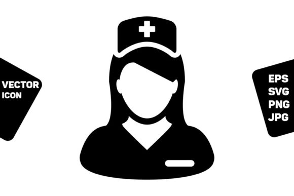 Nurse Icon Vector for Graphics & Icons