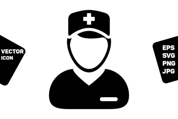 Nurse Icon Vector Male Person Profile