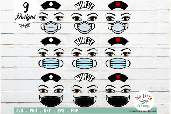 Nurse Mask, Hat and Lashes Bundle: Graphics & Crafts
