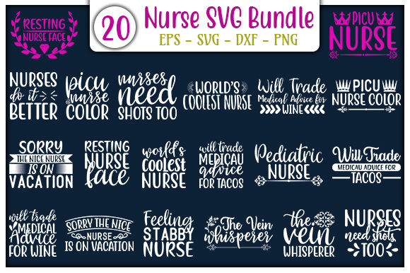 Nurse Quotes Design Bundle: Graphics for Crafts & Small Business