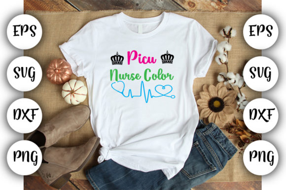 Picu Nurse Color Graphics for T-Shirt Designs