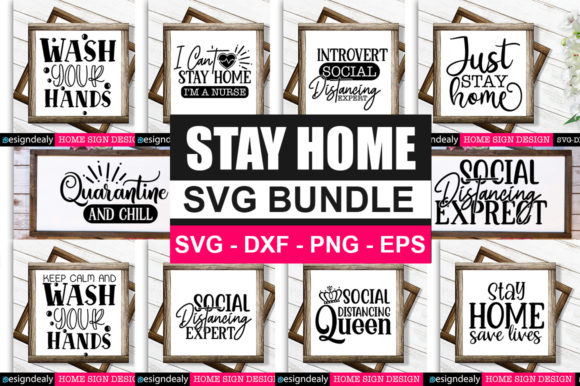 Stay Home Bundle: Graphics for Crafts and Creative Marketing