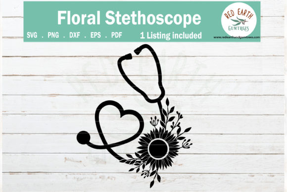 Sunflower Nurse Stethoscope Graphics & Crafts