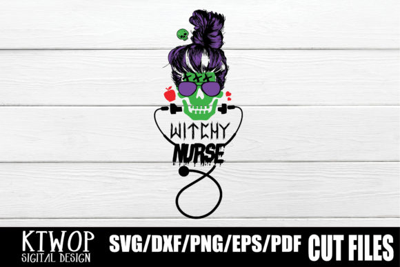 Witchy Nurse Halloween Graphics for Crafts Projects